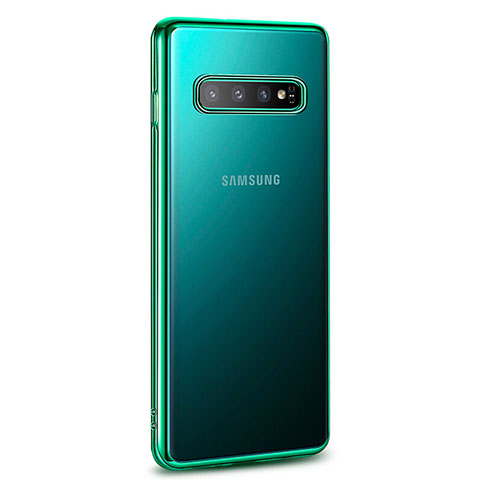 Coque Ultra Fine TPU Souple Housse Etui Transparente U03 pour Samsung Galaxy S10 Vert