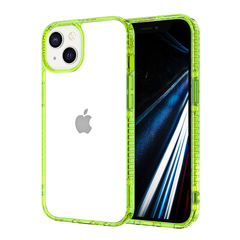 Coque Ultra Fine TPU Souple Housse Etui Transparente YJ2 pour Apple iPhone 13 Vert