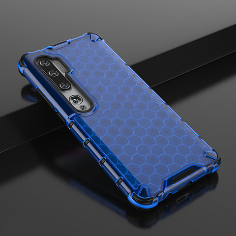 Coque Ultra Fine TPU Souple Housse Etui Transparente Z01 pour Xiaomi Mi Note 10 Bleu