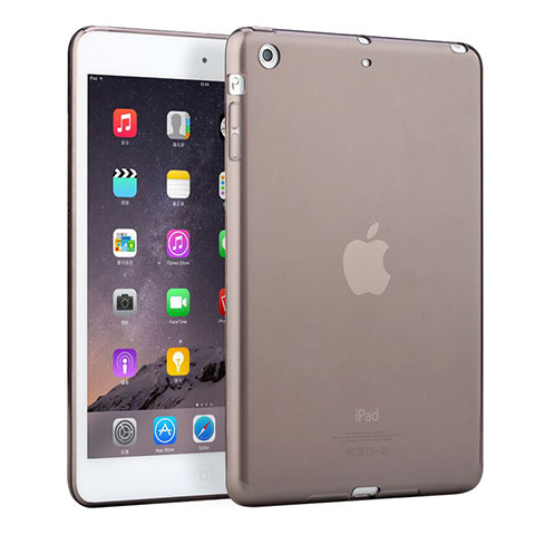 Coque Ultra Fine TPU Souple Transparente pour Apple iPad Mini Gris