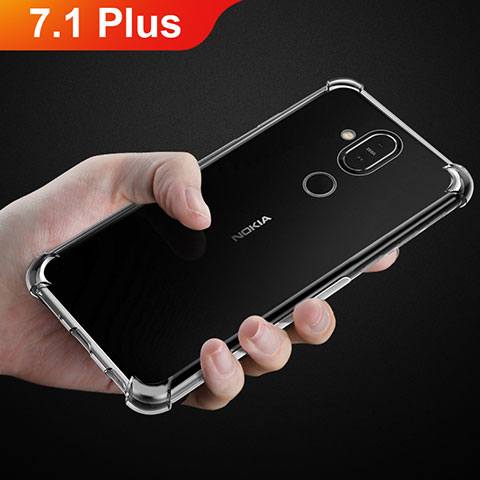 Coque Ultra Fine TPU Souple Transparente T02 pour Nokia 7.1 Plus Clair