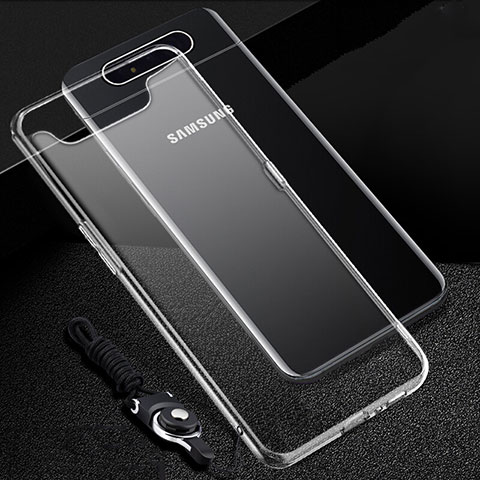 Coque Ultra Fine TPU Souple Transparente T02 pour Samsung Galaxy A80 Clair