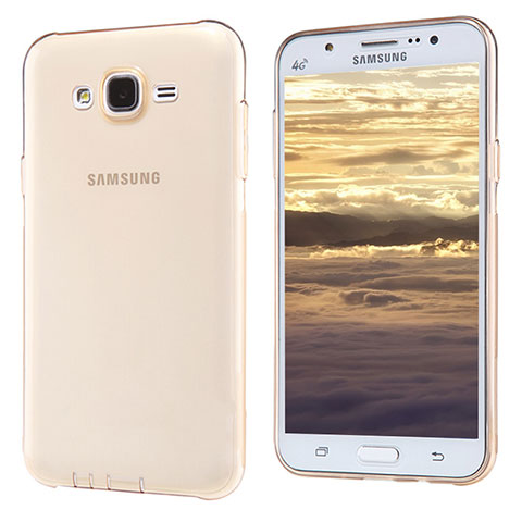 Coque Ultra Fine TPU Souple Transparente T02 pour Samsung Galaxy J5 SM-J500F Or