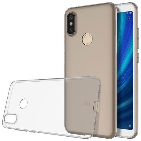 Coque Ultra Fine TPU Souple Transparente T02 pour Xiaomi Mi 6X Gris