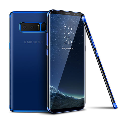 Coque Ultra Fine TPU Souple Transparente T06 pour Samsung Galaxy Note 8 Bleu