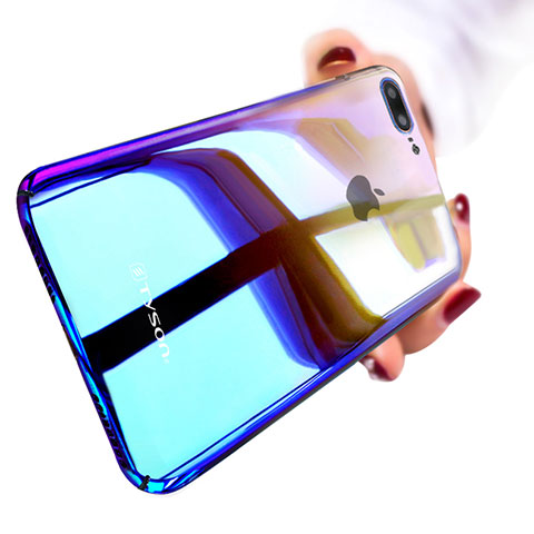 Coque Ultra Fine Transparente Souple Degrade A02 pour Apple iPhone 8 Plus Bleu
