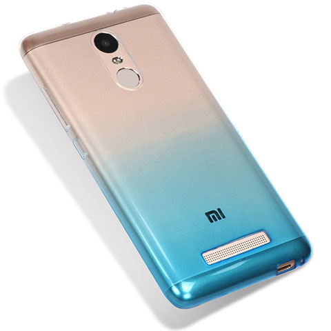 Coque Ultra Fine Transparente Souple Degrade G01 pour Xiaomi Redmi Note 3 Pro Bleu