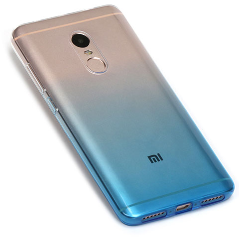 Coque Ultra Fine Transparente Souple Degrade G01 pour Xiaomi Redmi Note 4 Standard Edition Bleu