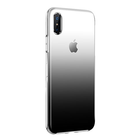 Coque Ultra Fine Transparente Souple Degrade pour Apple iPhone Xs Noir