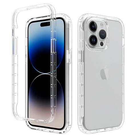 Coque Ultra Fine Transparente Souple Housse Etui 360 Degres Avant et Arriere Degrade pour Apple iPhone 13 Pro Clair