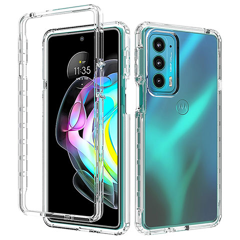 Coque Ultra Fine Transparente Souple Housse Etui 360 Degres Avant et Arriere Degrade pour Motorola Moto Edge Lite 5G Clair