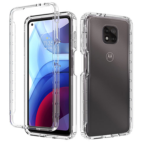 Coque Ultra Fine Transparente Souple Housse Etui 360 Degres Avant et Arriere Degrade pour Motorola Moto G Power (2021) Clair