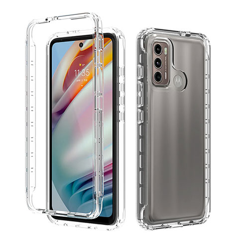 Coque Ultra Fine Transparente Souple Housse Etui 360 Degres Avant et Arriere Degrade pour Motorola Moto G40 Fusion Clair