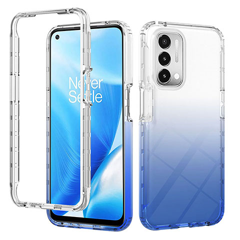 Coque Ultra Fine Transparente Souple Housse Etui 360 Degres Avant et Arriere Degrade pour Oppo A54 5G Bleu