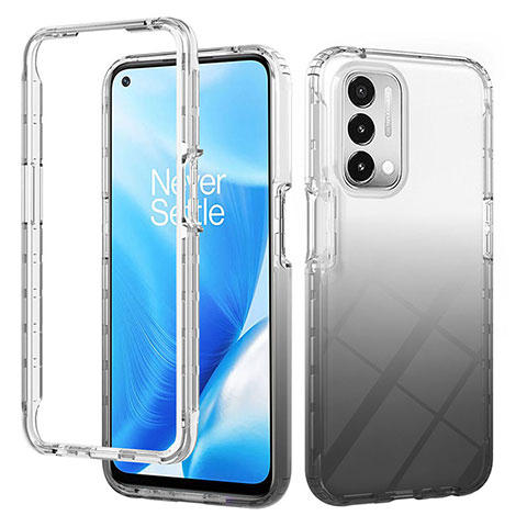 Coque Ultra Fine Transparente Souple Housse Etui 360 Degres Avant et Arriere Degrade pour Oppo A74 5G Noir