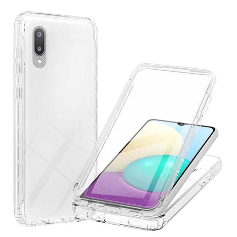 Coque Ultra Fine Transparente Souple Housse Etui 360 Degres Avant et Arriere Degrade pour Samsung Galaxy A02 Clair