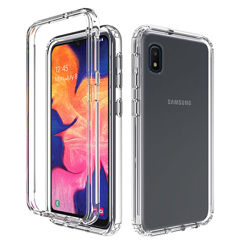 Coque Ultra Fine Transparente Souple Housse Etui 360 Degres Avant et Arriere Degrade pour Samsung Galaxy A10e Clair