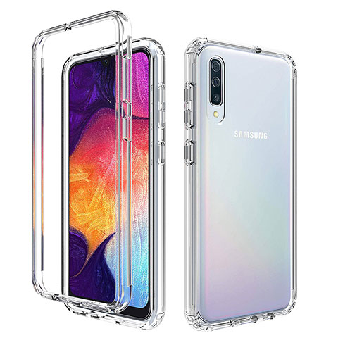 Coque Ultra Fine Transparente Souple Housse Etui 360 Degres Avant et Arriere Degrade pour Samsung Galaxy A50 Clair