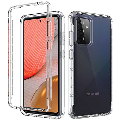 Coque Ultra Fine Transparente Souple Housse Etui 360 Degres Avant et Arriere Degrade pour Samsung Galaxy A72 5G Clair