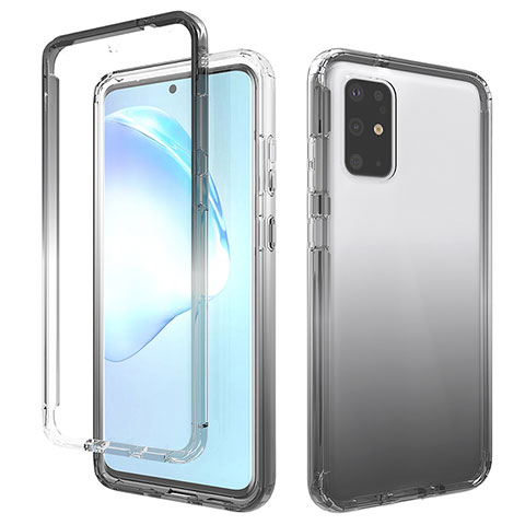 Coque Ultra Fine Transparente Souple Housse Etui 360 Degres Avant et Arriere Degrade pour Samsung Galaxy S20 Plus 5G Gris Fonce