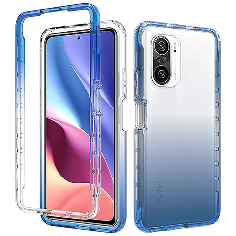 Coque Ultra Fine Transparente Souple Housse Etui 360 Degres Avant et Arriere Degrade pour Xiaomi Mi 11X 5G Bleu