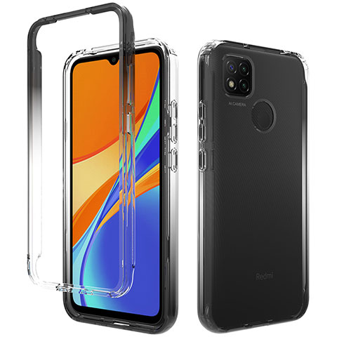 Coque Ultra Fine Transparente Souple Housse Etui 360 Degres Avant et Arriere Degrade pour Xiaomi POCO C3 Bleu