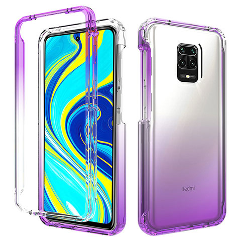 Coque Ultra Fine Transparente Souple Housse Etui 360 Degres Avant et Arriere Degrade pour Xiaomi Poco M2 Pro Violet