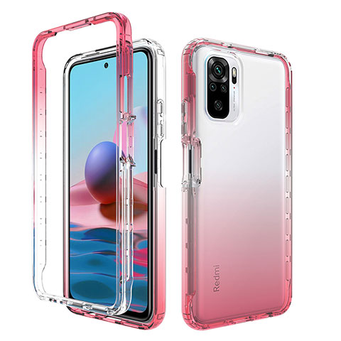 Coque Ultra Fine Transparente Souple Housse Etui 360 Degres Avant et Arriere Degrade pour Xiaomi Redmi Note 11 SE India 4G Rouge