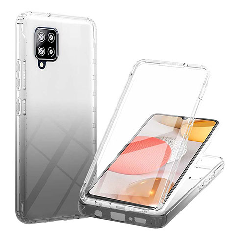 Coque Ultra Fine Transparente Souple Housse Etui 360 Degres Avant et Arriere Degrade YB1 pour Samsung Galaxy A42 5G Noir