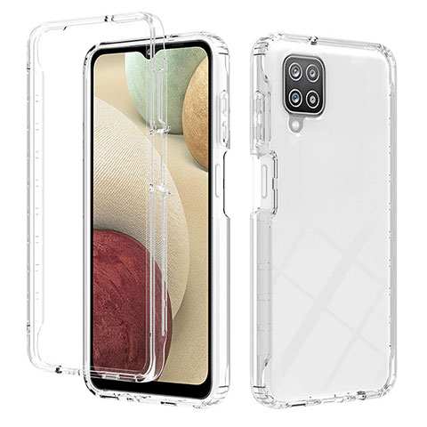 Coque Ultra Fine Transparente Souple Housse Etui 360 Degres Avant et Arriere Degrade YB2 pour Samsung Galaxy A12 5G Clair