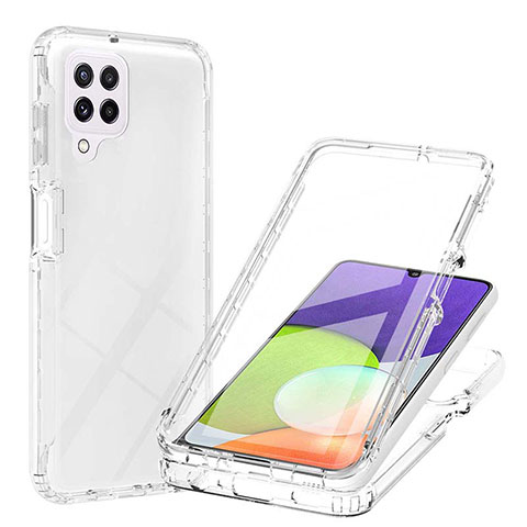 Coque Ultra Fine Transparente Souple Housse Etui 360 Degres Avant et Arriere Degrade ZJ1 pour Samsung Galaxy A22 4G Clair