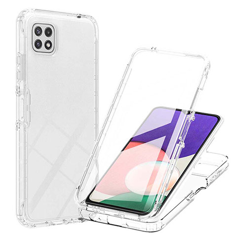 Coque Ultra Fine Transparente Souple Housse Etui 360 Degres Avant et Arriere Degrade ZJ1 pour Samsung Galaxy A22s 5G Clair