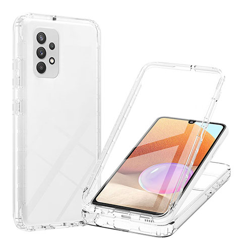 Coque Ultra Fine Transparente Souple Housse Etui 360 Degres Avant et Arriere Degrade ZJ1 pour Samsung Galaxy A32 5G Clair