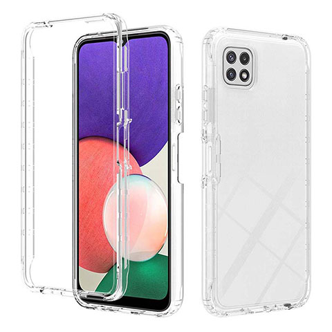 Coque Ultra Fine Transparente Souple Housse Etui 360 Degres Avant et Arriere Degrade ZJ2 pour Samsung Galaxy A22 5G Clair