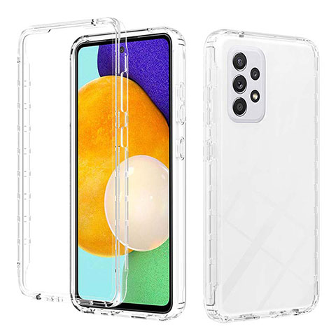 Coque Ultra Fine Transparente Souple Housse Etui 360 Degres Avant et Arriere Degrade ZJ2 pour Samsung Galaxy A52 4G Clair