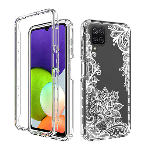 Coque Ultra Fine Transparente Souple Housse Etui 360 Degres Avant et Arriere JX1 pour Samsung Galaxy A22 4G Blanc