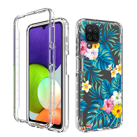 Coque Ultra Fine Transparente Souple Housse Etui 360 Degres Avant et Arriere JX1 pour Samsung Galaxy A22 4G Bleu Ciel