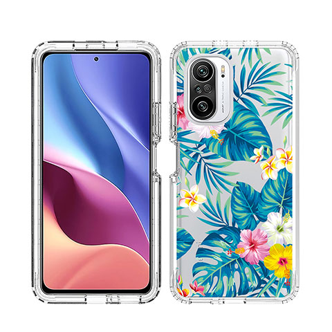 Coque Ultra Fine Transparente Souple Housse Etui 360 Degres Avant et Arriere JX1 pour Xiaomi Redmi K40 Pro+ Plus 5G Bleu Ciel