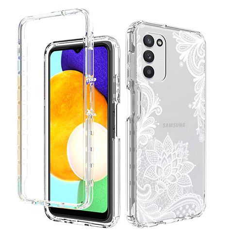 Coque Ultra Fine Transparente Souple Housse Etui 360 Degres Avant et Arriere JX3 pour Samsung Galaxy F02S SM-E025F Blanc