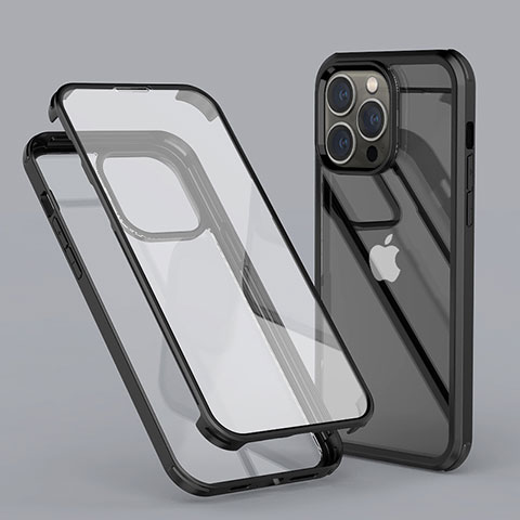 Coque Ultra Fine Transparente Souple Housse Etui 360 Degres Avant et Arriere LK1 pour Apple iPhone 15 Pro Noir