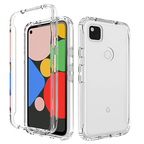 Coque Ultra Fine Transparente Souple Housse Etui 360 Degres Avant et Arriere pour Google Pixel 4a Clair