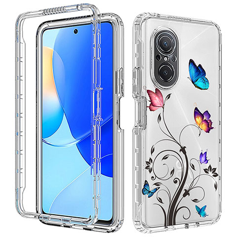 Coque Ultra Fine Transparente Souple Housse Etui 360 Degres Avant et Arriere pour Huawei Honor 50 SE 5G Bleu Ciel