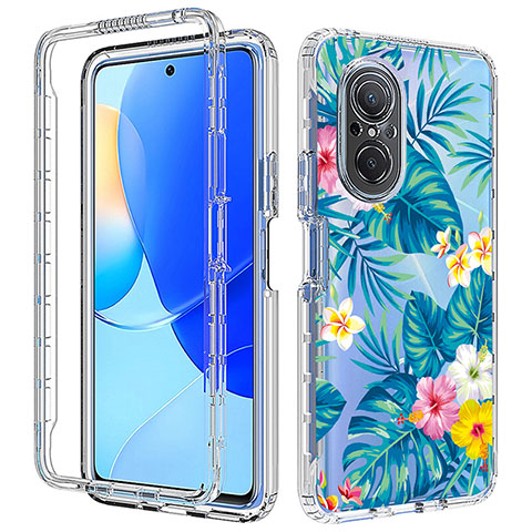 Coque Ultra Fine Transparente Souple Housse Etui 360 Degres Avant et Arriere pour Huawei Nova 9 SE Cyan