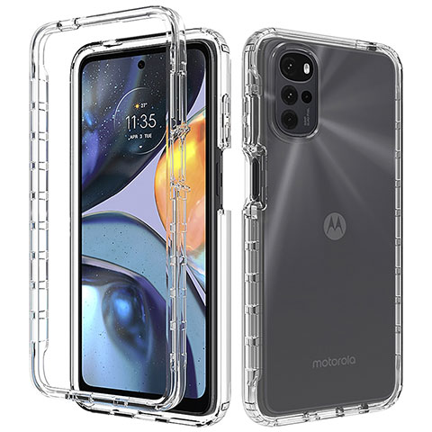 Coque Ultra Fine Transparente Souple Housse Etui 360 Degres Avant et Arriere pour Motorola Moto G22 Clair