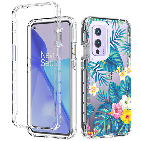 Coque Ultra Fine Transparente Souple Housse Etui 360 Degres Avant et Arriere pour OnePlus 9 5G Bleu Ciel