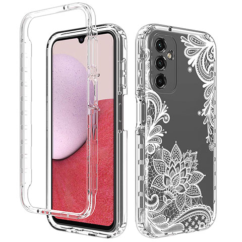 Coque Ultra Fine Transparente Souple Housse Etui 360 Degres Avant et Arriere pour Samsung Galaxy A14 4G Blanc