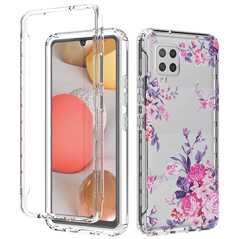 Coque Ultra Fine Transparente Souple Housse Etui 360 Degres Avant et Arriere pour Samsung Galaxy A42 5G Rose