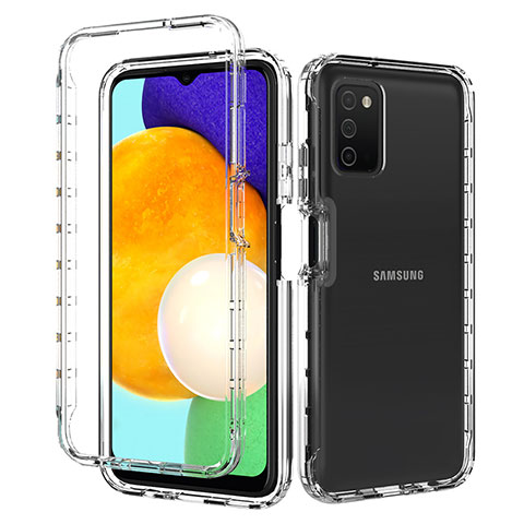 Coque Ultra Fine Transparente Souple Housse Etui 360 Degres Avant et Arriere pour Samsung Galaxy M02s Clair