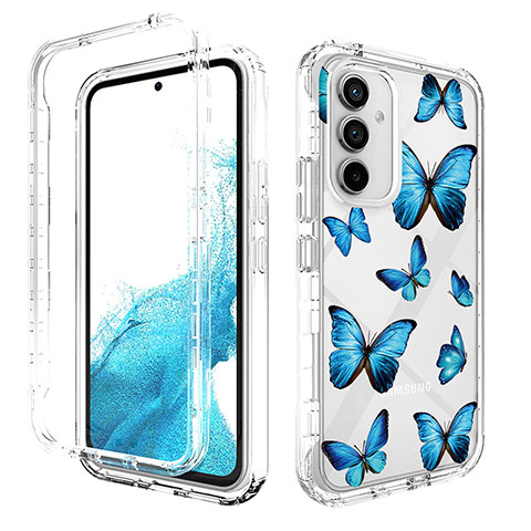 Coque Ultra Fine Transparente Souple Housse Etui 360 Degres Avant et Arriere pour Samsung Galaxy Quantum4 5G Bleu