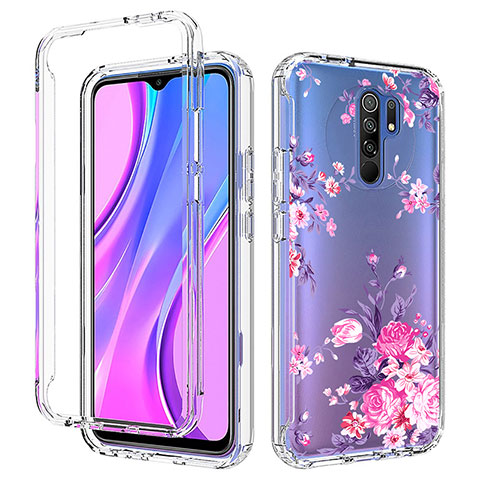 Coque Ultra Fine Transparente Souple Housse Etui 360 Degres Avant et Arriere pour Xiaomi Poco M2 Rose